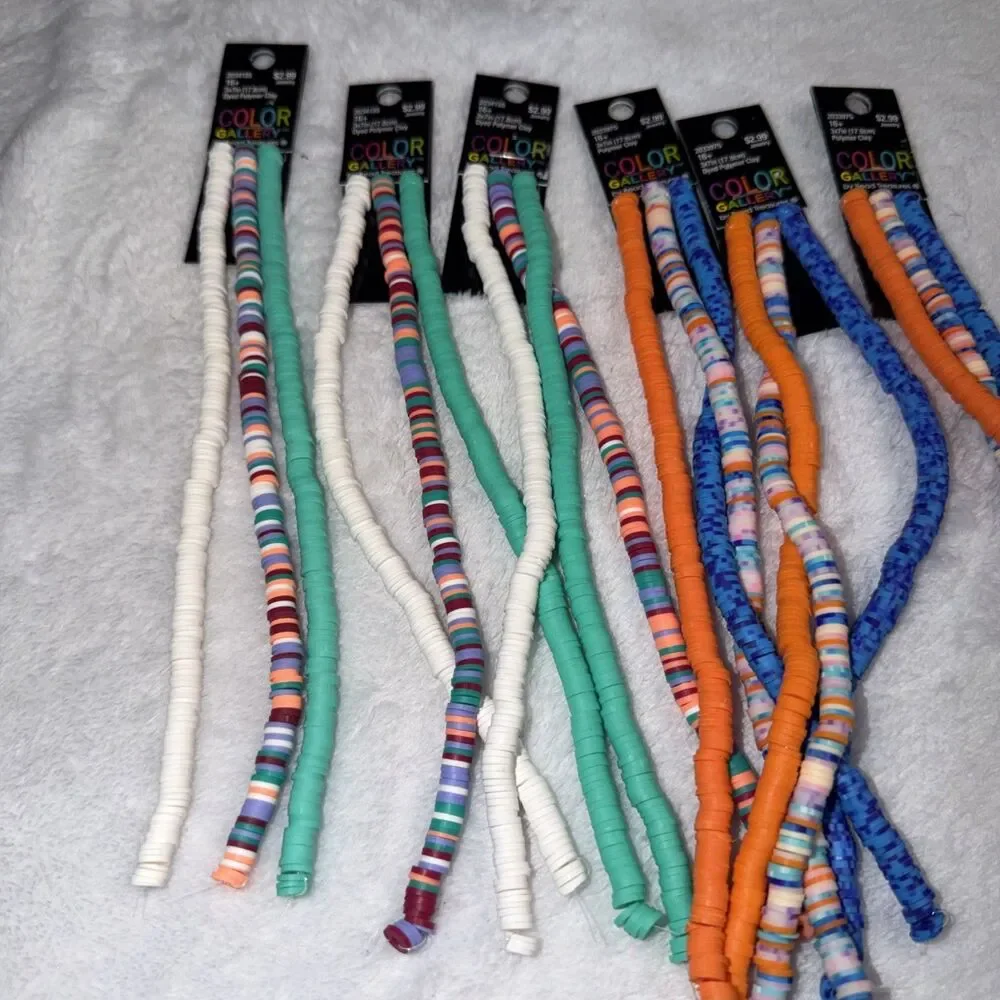 Vinyl Disc Beads 18 full strands of 200+ beads per strand New By Color Gallery
